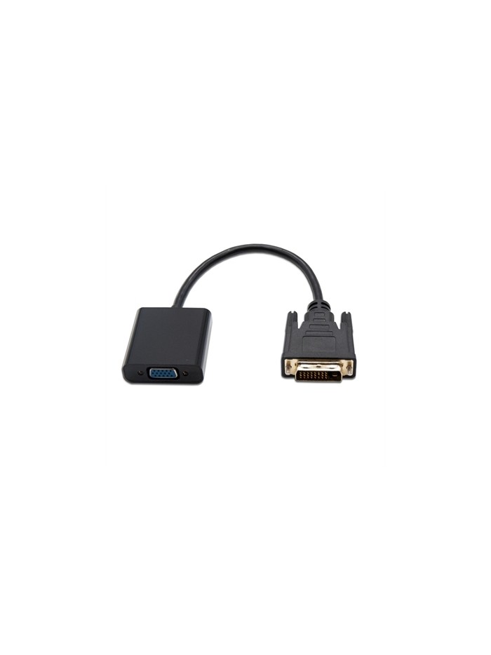 Cable nanocable conversor dvi 24+1 a vga macho - hembra 10cm negro Cable nanocable conversor dvi 24+1 a vga macho - hembra 10cm negro