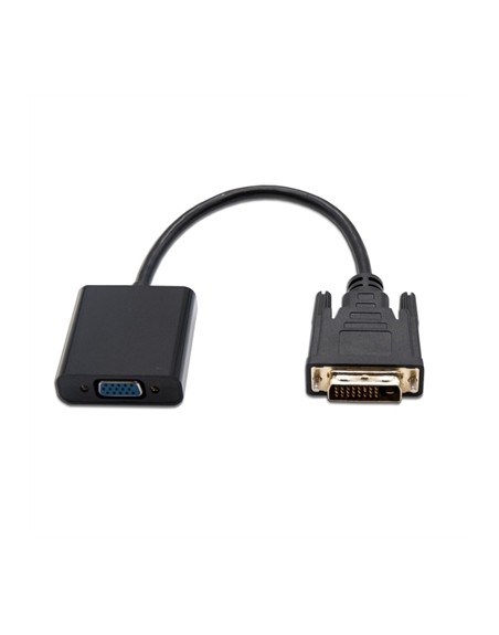 Cable nanocable conversor dvi 24+1 a vga macho - hembra 10cm negro