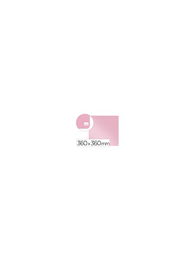 Pizarra nobo magnetica para el hogar color rosa 360x360 mm