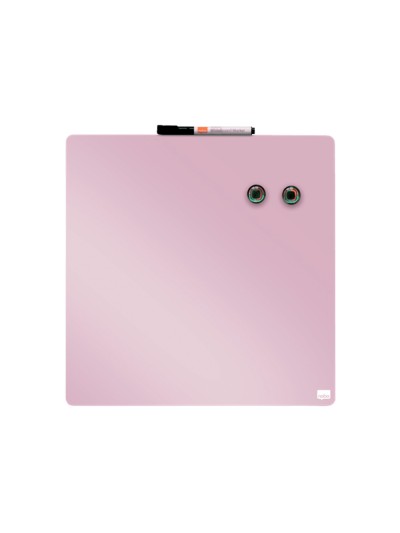 Pizarra nobo magnetica para el hogar color rosa 360x360 mm