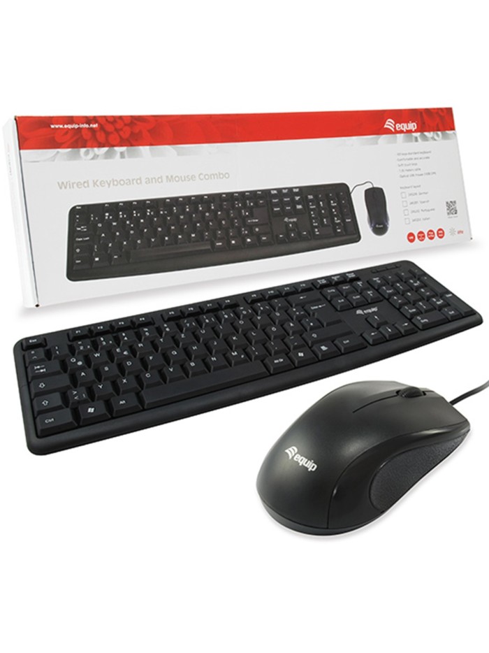 Kit teclado + mouse raton usb equip life color negro Kit teclado + mouse raton usb equip life color negro