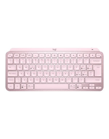 Teclado logitech mx keys mini rosa wireless inalambrico