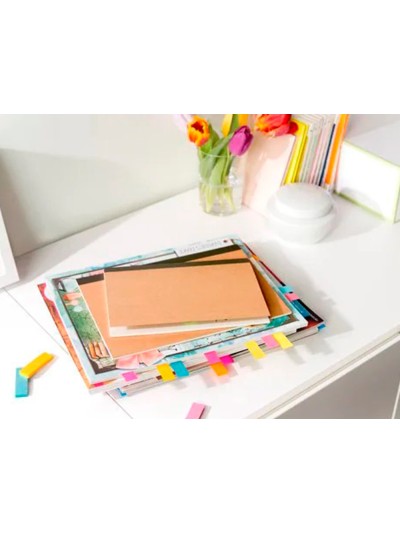 Bloc de notas adhesivas quita y pon post-it mininotas energetic colour 15 x 50 mm 50 hojas pack de 5 unidades