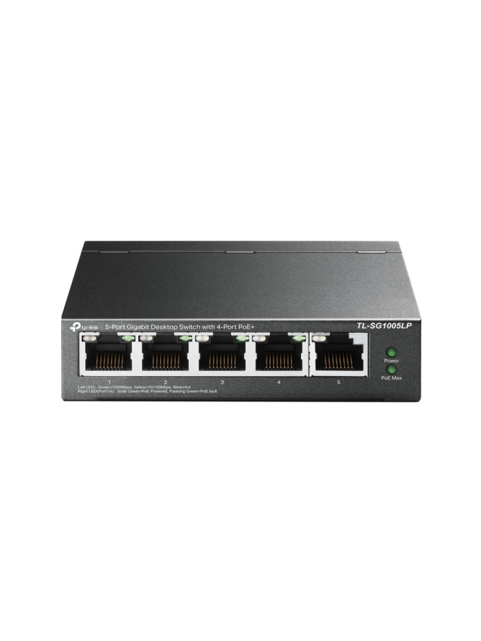 Switch 5 puertos tp - link tl - sg1005lp 10 - 100 - 1000 4 puertos poe+ Switch 5 puertos tp - link tl - sg1005lp 10 - 100 - 1000 4 puertos poe+