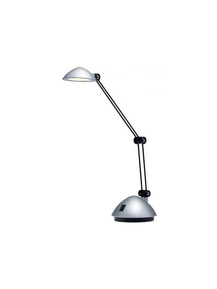 Lampara de oficina archivo 2000 con brazo doble articulado regulable en altura led 3w color plata Lampara de oficina archivo 2000 con brazo doble articulado regulable en altura led 3w color plata