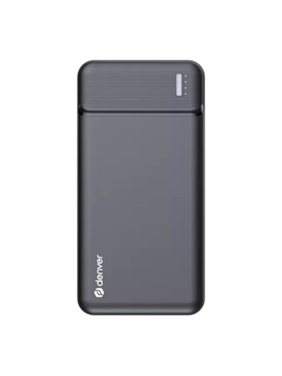 Bateria externa portatil powerbank denver pqc - 20007 20000mah usb tipo a - usb tipo c - micro usb