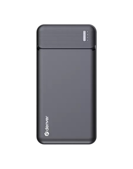 Bateria externa portatil powerbank denver pqc - 20007 20000mah usb tipo a - usb tipo c - micro usb
