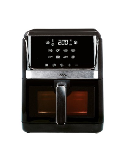 Freidora de aire sin aceite jocca digital con ventana 7l - 1600w modelo 2297
