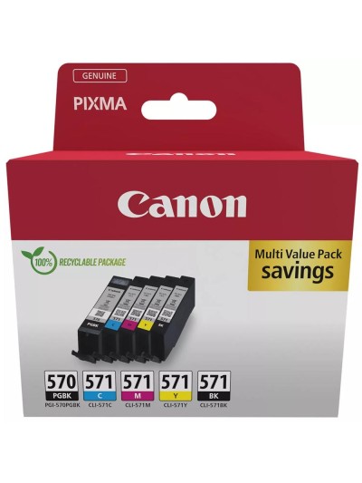 Multipack canon pgi - 570 + cli - 571 pgbk - bk - c - m - y