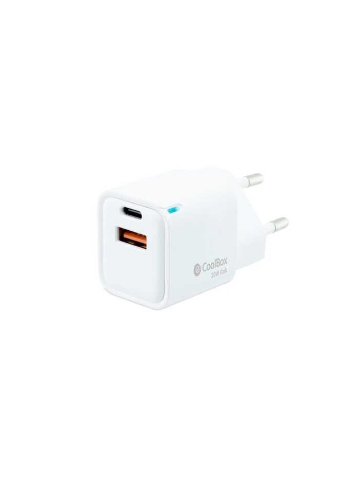 Cargador usb de pared coolbox 20w usb tipo a - usb tipo c Cargador usb de pared coolbox 20w usb tipo a - usb tipo c