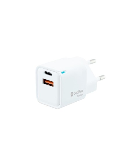 Cargador usb de pared coolbox 20w usb tipo a - usb tipo c