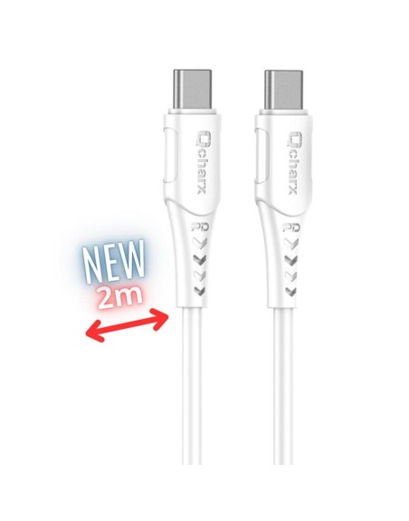 Cable qcharx sofia usb tipo c a lightning - 2m - pvc blanco