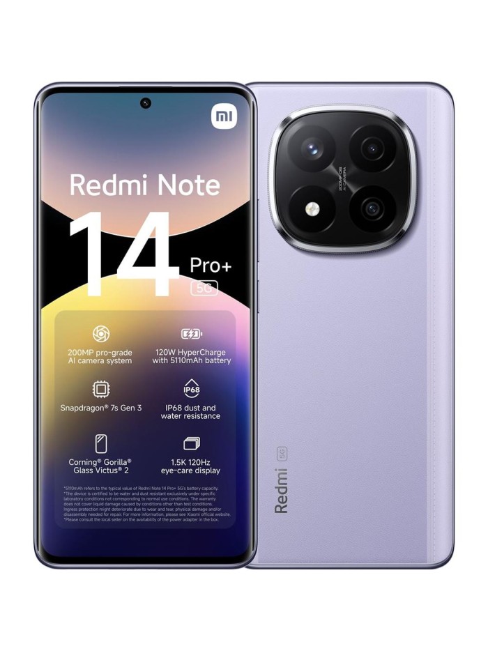 Movil xiaomi redmi note 14 pro+ 5g 8 - 256gb purpura Movil xiaomi redmi note 14 pro+ 5g 8 - 256gb purpura
