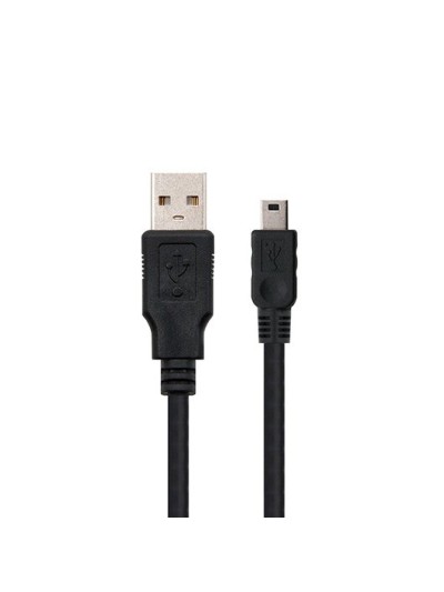 Cable usb tipo a 2.0 a mini usb 5 pin nanocable 0.5m negro macho - macho