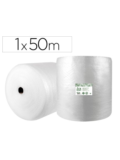 Plastico burbuja liderpapel ecouse 1x50m 30% de plastico reciclado