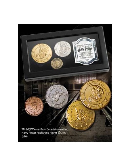 Replica the noble collection harry potter monedas de gringotts expositor
