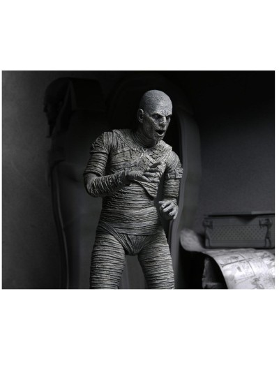 Figura neca ultimate mummy (black &white) 18 cm universal monsters scale action figure