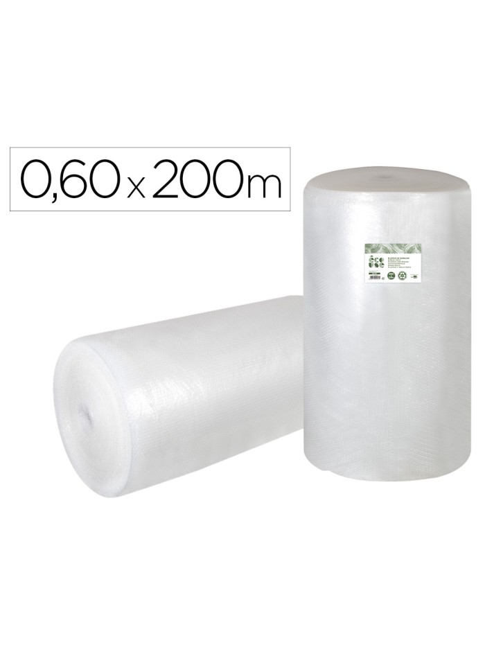 Plastico burbuja liderpapel ecouse 0.60x200m 30% de plastico reciclado Plastico burbuja liderpapel ecouse 0.60x200m 30% de plastico reciclado