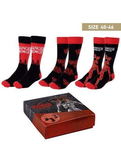 Pack calcetines 3 piezas stranger things talla 40 - 46