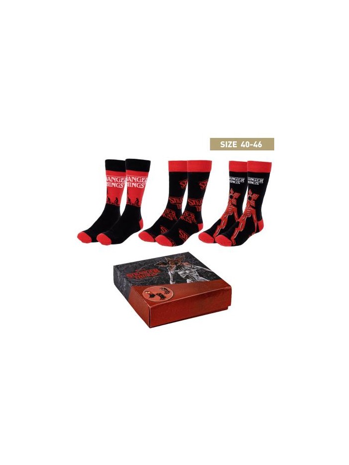 Pack calcetines 3 piezas stranger things talla 40 - 46 Pack calcetines 3 piezas stranger things talla 40 - 46