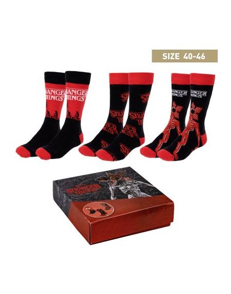 Pack calcetines 3 piezas stranger things talla 40 - 46