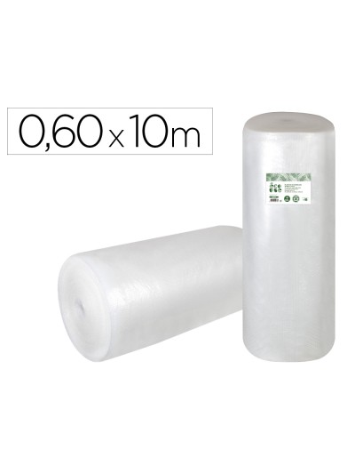 Plastico burbuja liderpapel ecouse 0.60x10m 30% de plastico reciclado