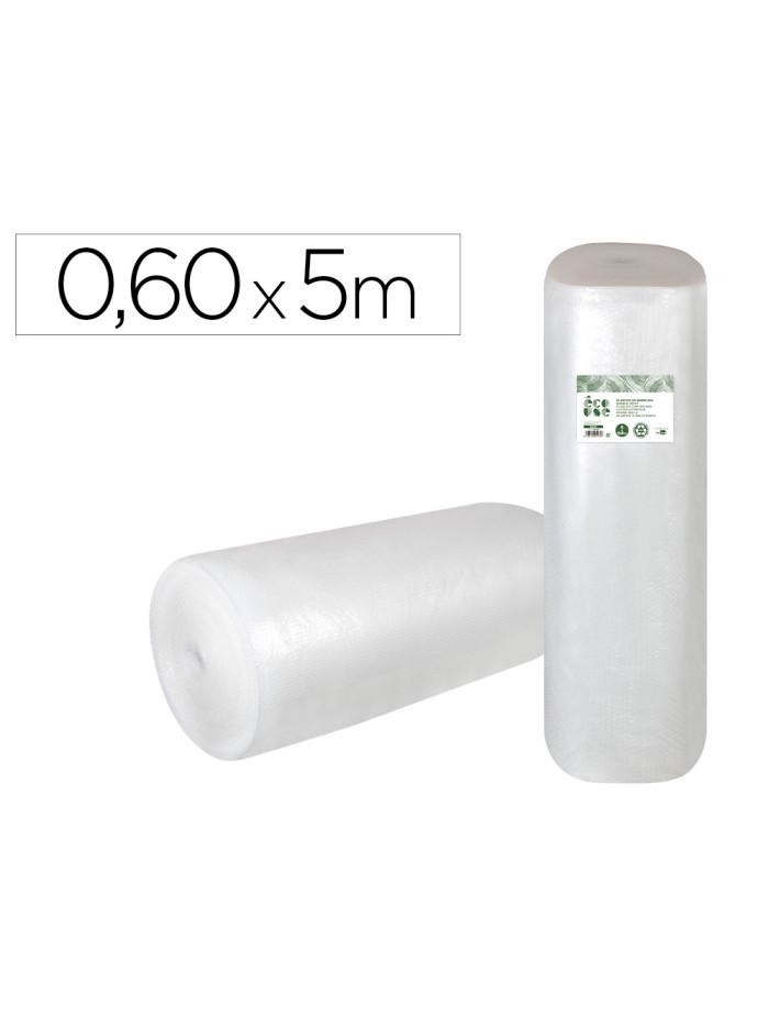 Plastico burbuja liderpapel ecouse 0.60x5m 30% de plastico reciclado Plastico burbuja liderpapel ecouse 0.60x5m 30% de plastico reciclado