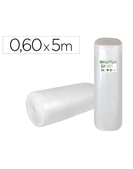 Plastico burbuja liderpapel ecouse 0.60x5m 30% de plastico reciclado