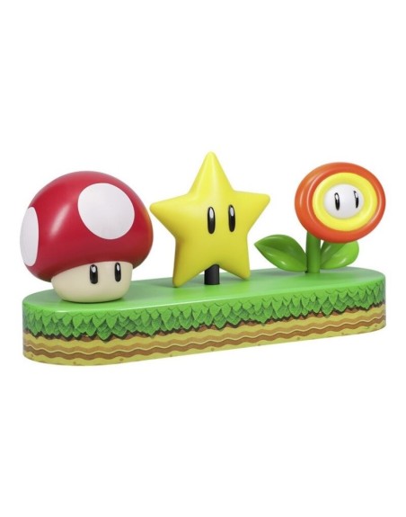 Lámpara paladone super mario icons seta - estrella y flor de fuego