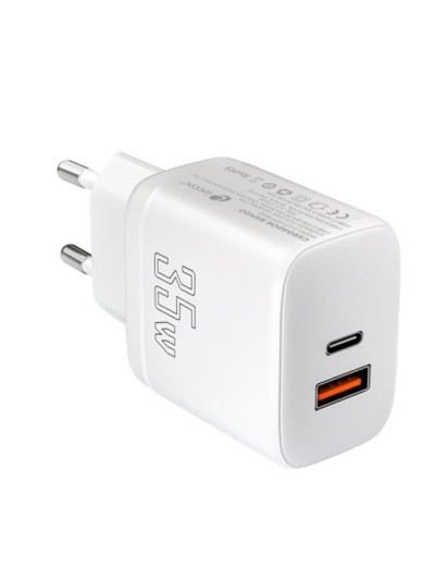 Cargador de pared leotec lecsph35w2w 35w usb tipo a - usb tipo c