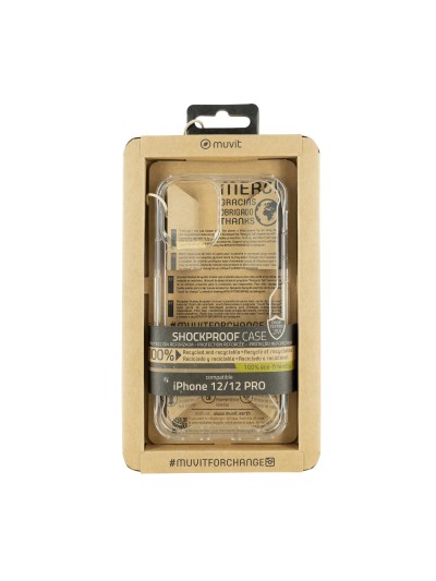 Funda muvit shockproof 2m para apple iphone 12 - 12 pro transparente