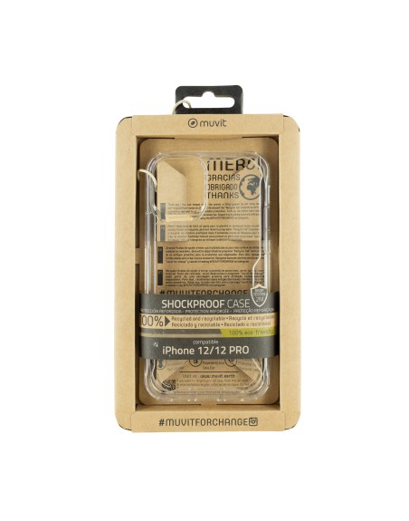 Funda muvit shockproof 2m para apple iphone 12 - 12 pro transparente