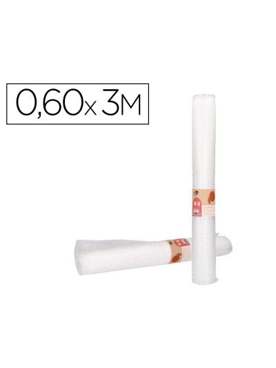 Plastico burbuja liderpapel ecouse 0.60x3m 30% de plastico reciclado