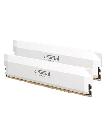 Memoria ram ddr5 32gb 2x16gb crucial pro - udimm - 6400 mhz - pc5 - 51200 - cl38 - blanco