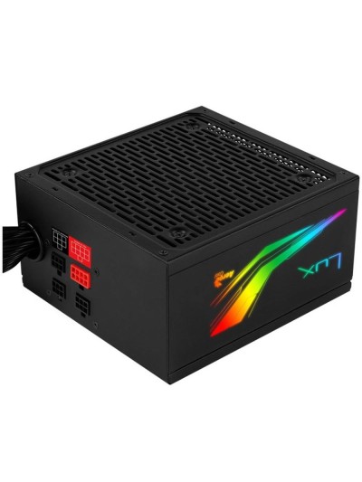 Fuente alimentacion aerocool lux rgb gaming atx 550w
