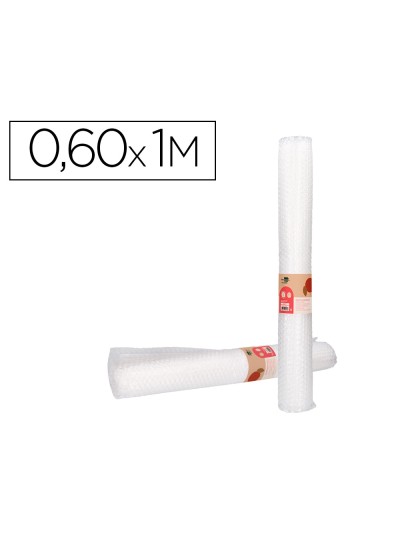 Plastico burbuja liderpapel ecouse 0.60x1m 30% de plastico reciclado