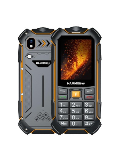 Telefono movil rugerizado hammer boost 2 lte 2.4 pulgadas - 2mpx - 4g - negro - naranja