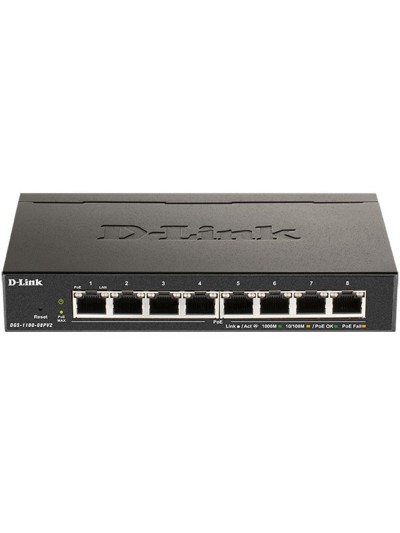 Switch d - link 8 puertos gestionable easysmart poe 64w