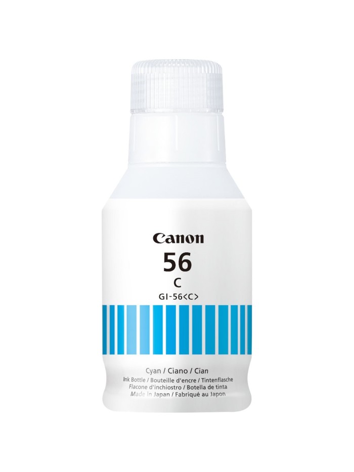 Botella tinta canon gi - 56c cian 135ml 15755 paginas Botella tinta canon gi - 56c cian 135ml 15755 paginas