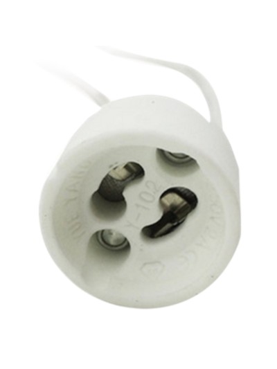 Porta lamparas silever electronics para casquillo gu10 230v 15 cm ( bolsa de 50 unidades)