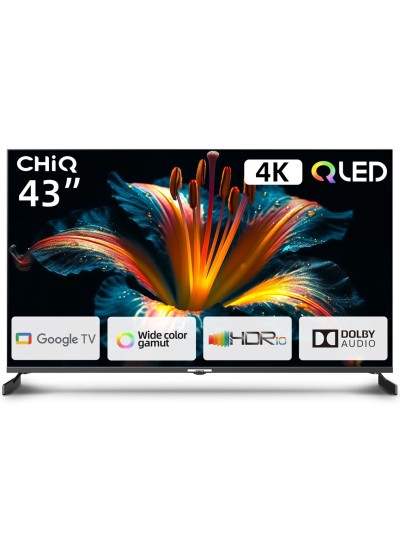 Tv chiq 43 pulgadas qled u43qm8v 3840 x 2160 google tv hdmi usb smart tv