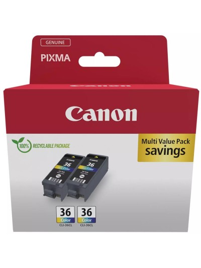 Multipack canon cli - 36 c - m - y 2 unidades