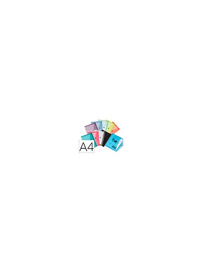 Carpeta liderpapel dossier broche transparente din a4 paquete de 12 unidades colores surtidos