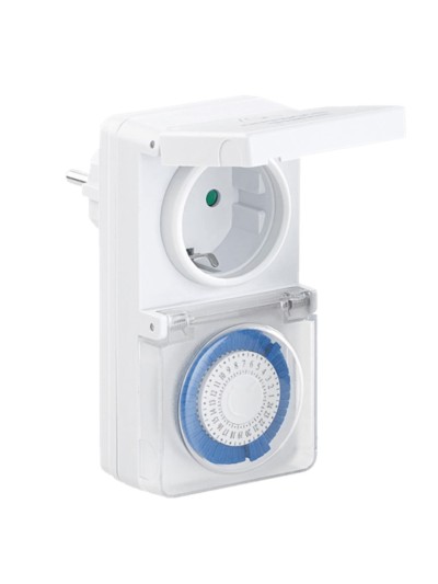 Programador silver electronic analógico - 24 horas - 3600w - 250v - 16a - 50hz - ip 44 - ajustanble 30 minutos - 24h
