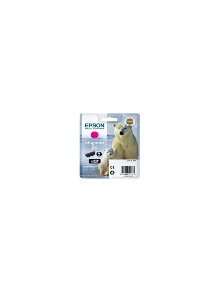 Cartucho tinta epson t261340 magenta photo 26 xp - 600 - 605 - 700 - 800 - oso polar Cartucho tinta epson t261340 magenta photo 26 xp - 600 - 605 - 700 - 800 - oso polar