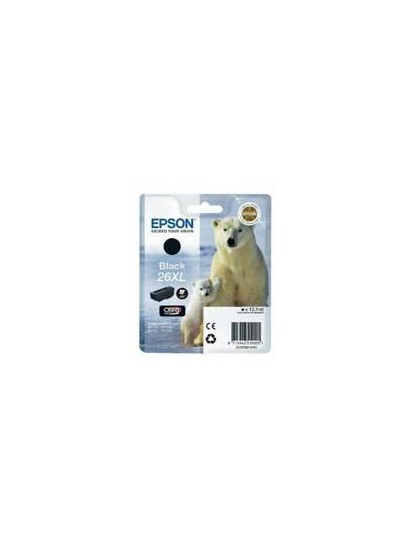 Cartucho tinta epson t262140 negro xl xp - 600 - 605 - 700 - 800 - oso polar