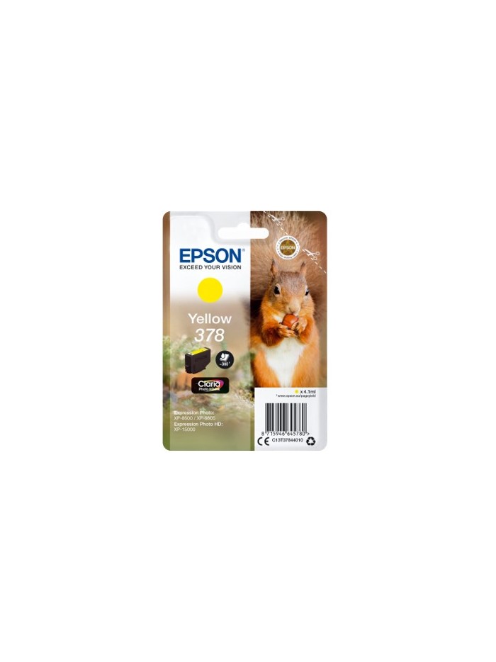 Cartucho tinta epson c13t37844010 singlepack amarillo 378 claria photo hd ink xp - 8500 ardilla Cartucho tinta epson c13t37844010 singlepack amarillo 378 claria photo hd ink xp - 8500 ardilla