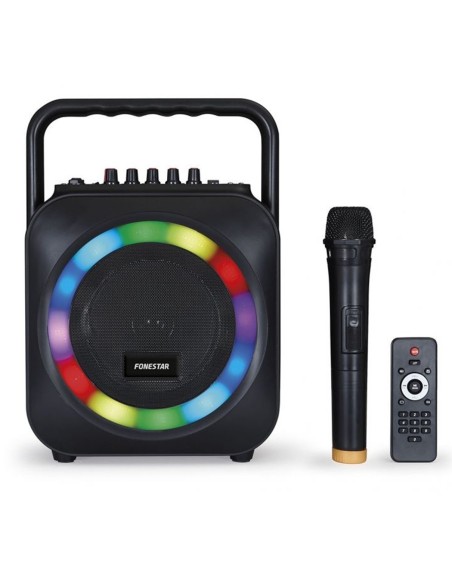 Altavoz portatil fonestar box - 35led bluetooth - karaoke - usb - sd - microfono inalambrico - 35w rms