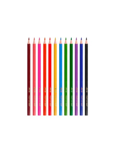 Lapices de colores liderpapel ecouse caja de 12 unidades colores surtidos con certificado fsc