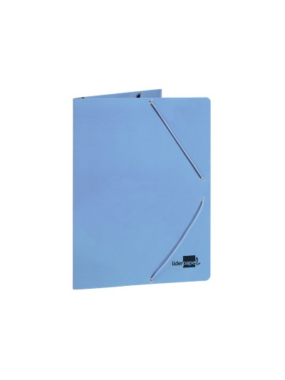 Carpeta liderpapel gomas folio 3 solapas carton plastificado colores pasteles surtidos